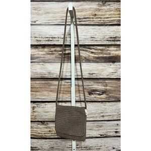 The Sak Vintage Little Tan Crochet Crossbody Flap Purse